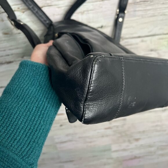 DEREK ALEXANDER  Leather Sling Backpack Zip Straps - Picture 14 of 15